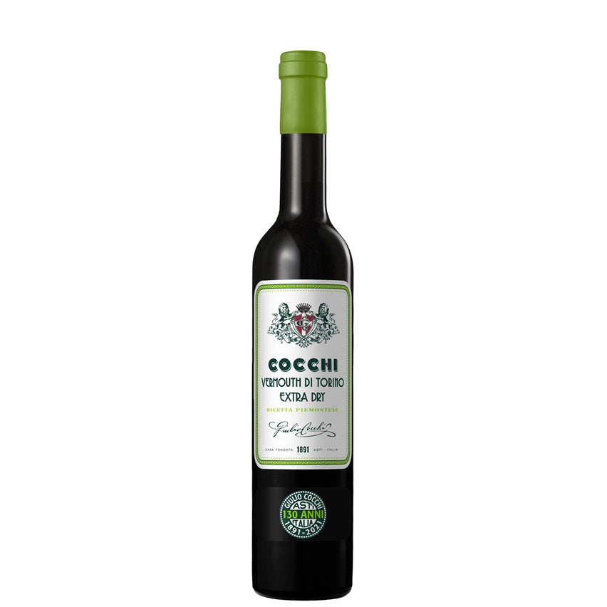 A bottle of Cocchi Extra Dry Vermouth, available at our Palm Springs liquor store, Perry's