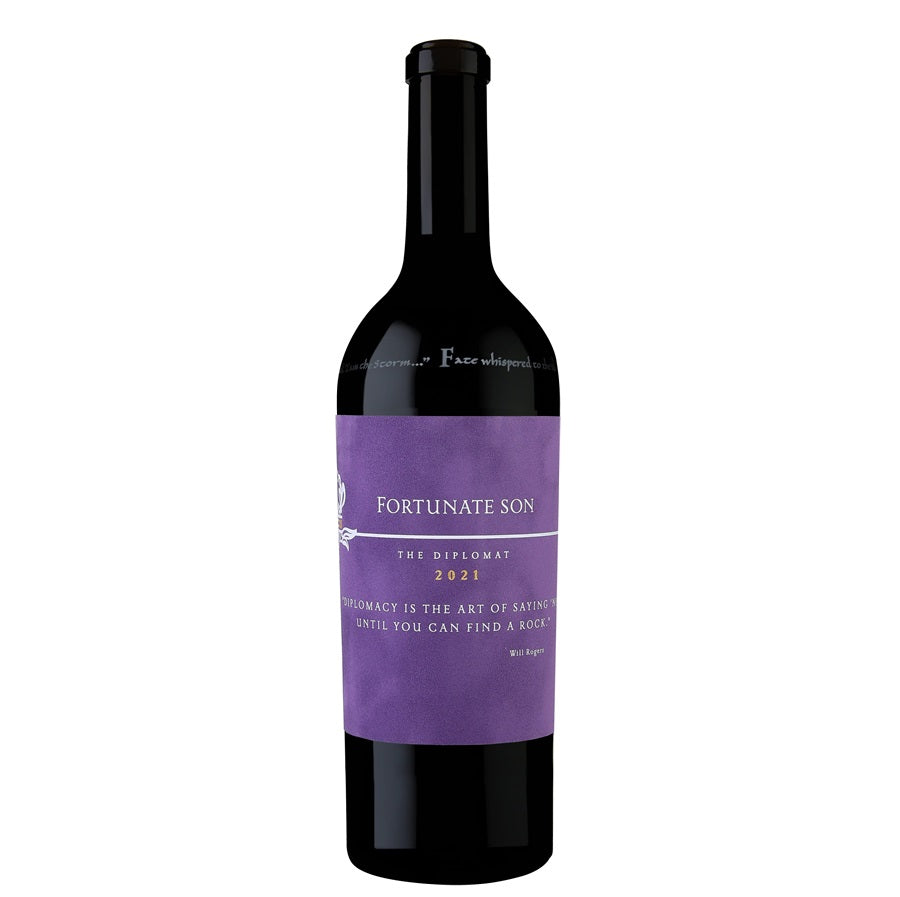 A bottle of Fortunate Son "The Diplomat" available at our Palm Springs wine store, Perry's.