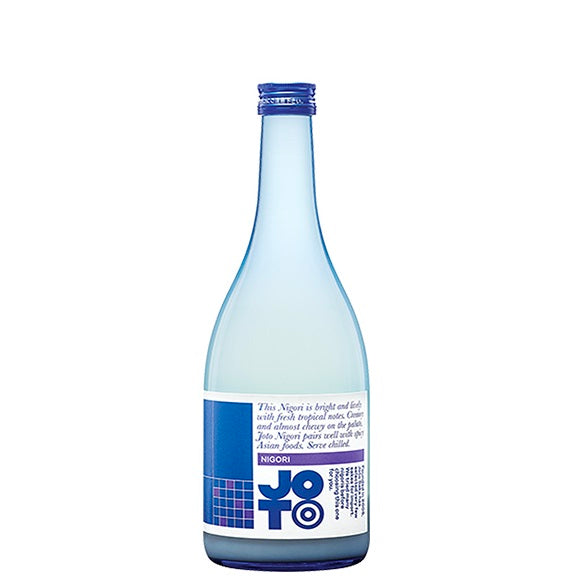 A bottle of Joto Nigori Junmai Sake, available at our Palm Springs liquor store, Perry's.