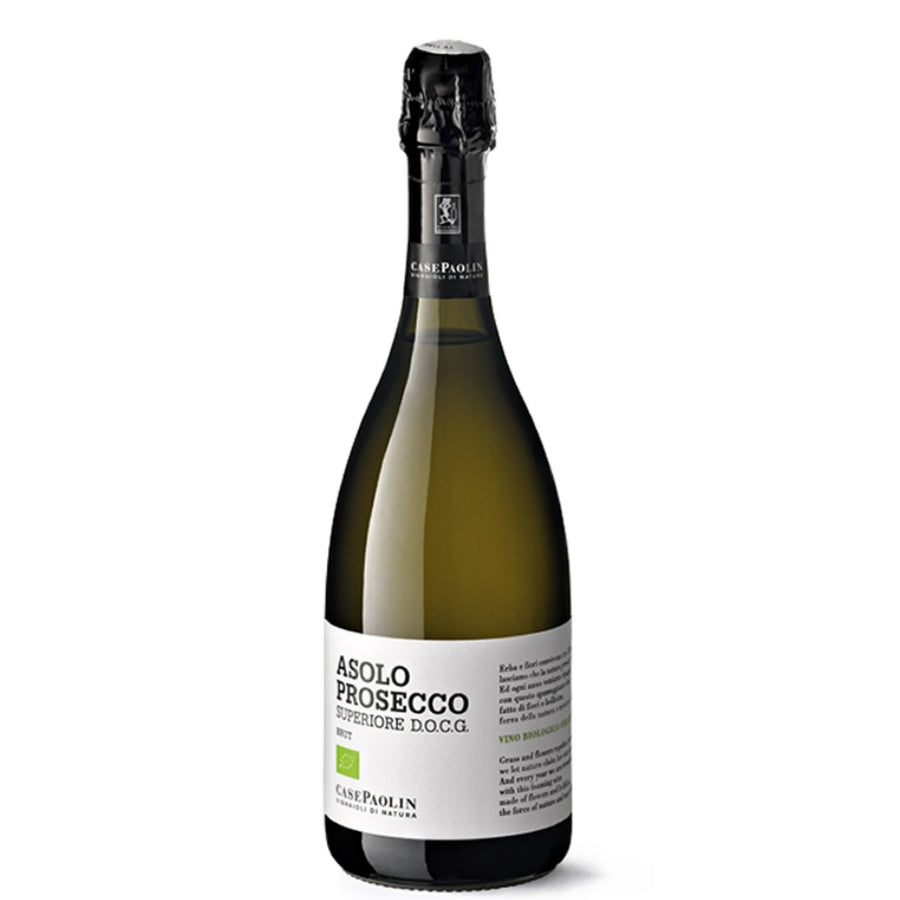 A bottle of Case Paolin Prosecco, available at our Palm Springs wine store, Perry's.
