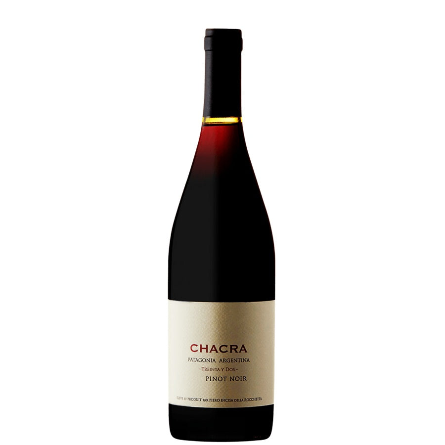 Bottle of Chacra Pinot Noir wine at Perry's Palm Springs
