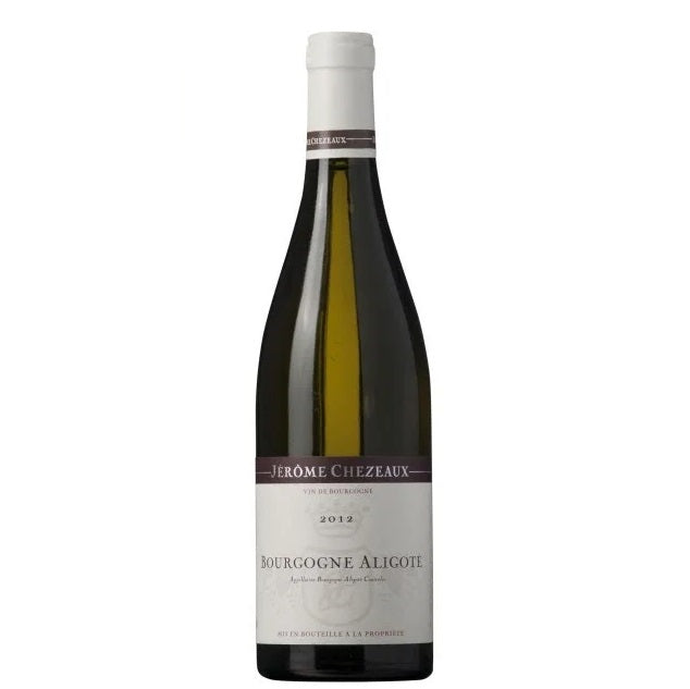 A bottle of Chezaux Aligote, available at our Palm Springs wine store, Perry's.