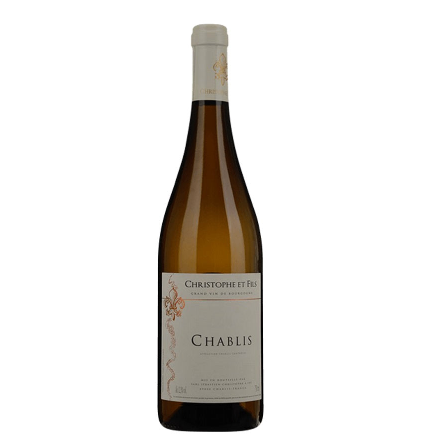 A bottle of Christophe et Fils Chablis at Perry's Palm Springs