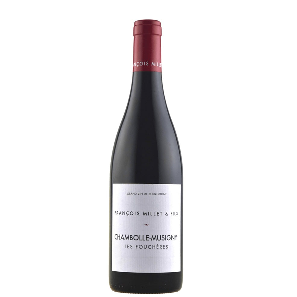 A bottle of Francois Millet Chambolle-Musigny Les Fouchères at Perry's Palm Springs