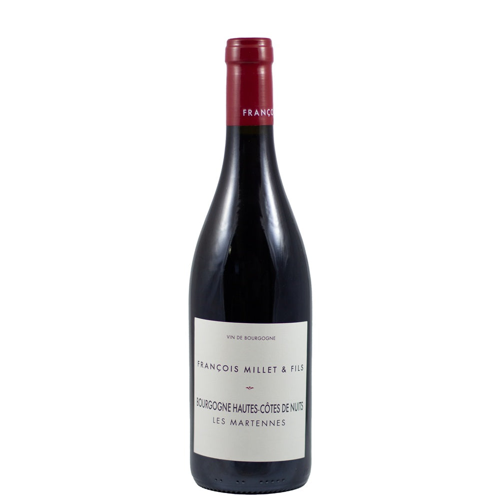 A bottle of Francois Millet & Fils Bourgogne Hautes Cotes de Nuits at Perry's Palm Springs