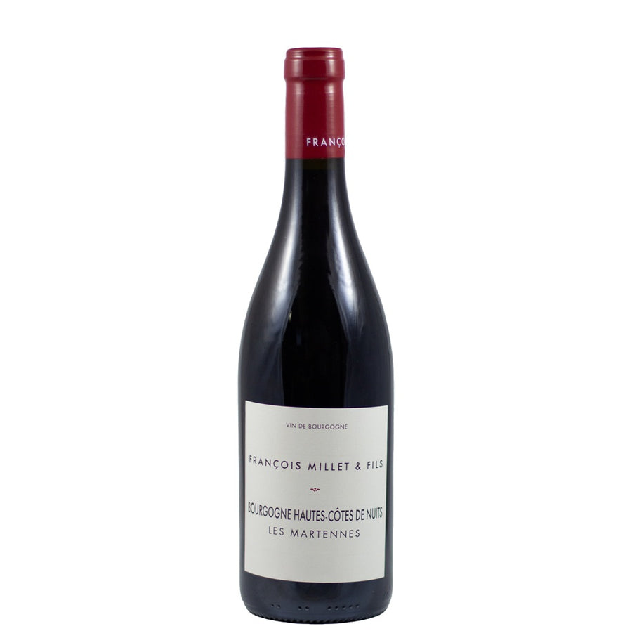 A bottle of Francois Millet & Fils Bourgogne Hautes Cotes de Nuits at Perry's Palm Springs