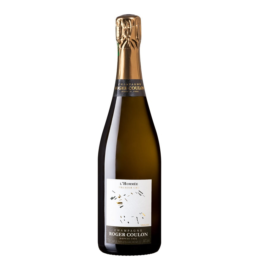A bottle of Roger Coulon Champagne, available at our Palm Springs wine store, Perry's.