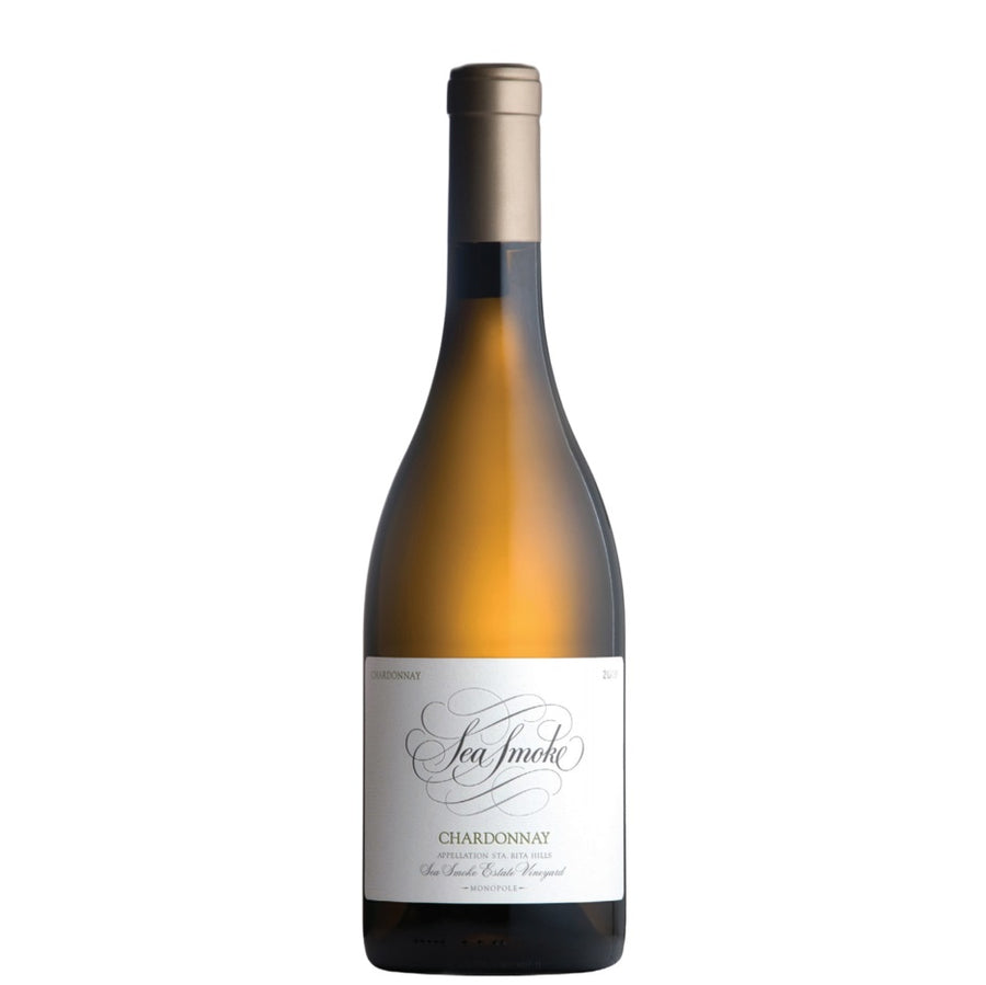 A bottle of Sea Smoke Chardonnay, available at our Palm Springs wine store, Perry's.